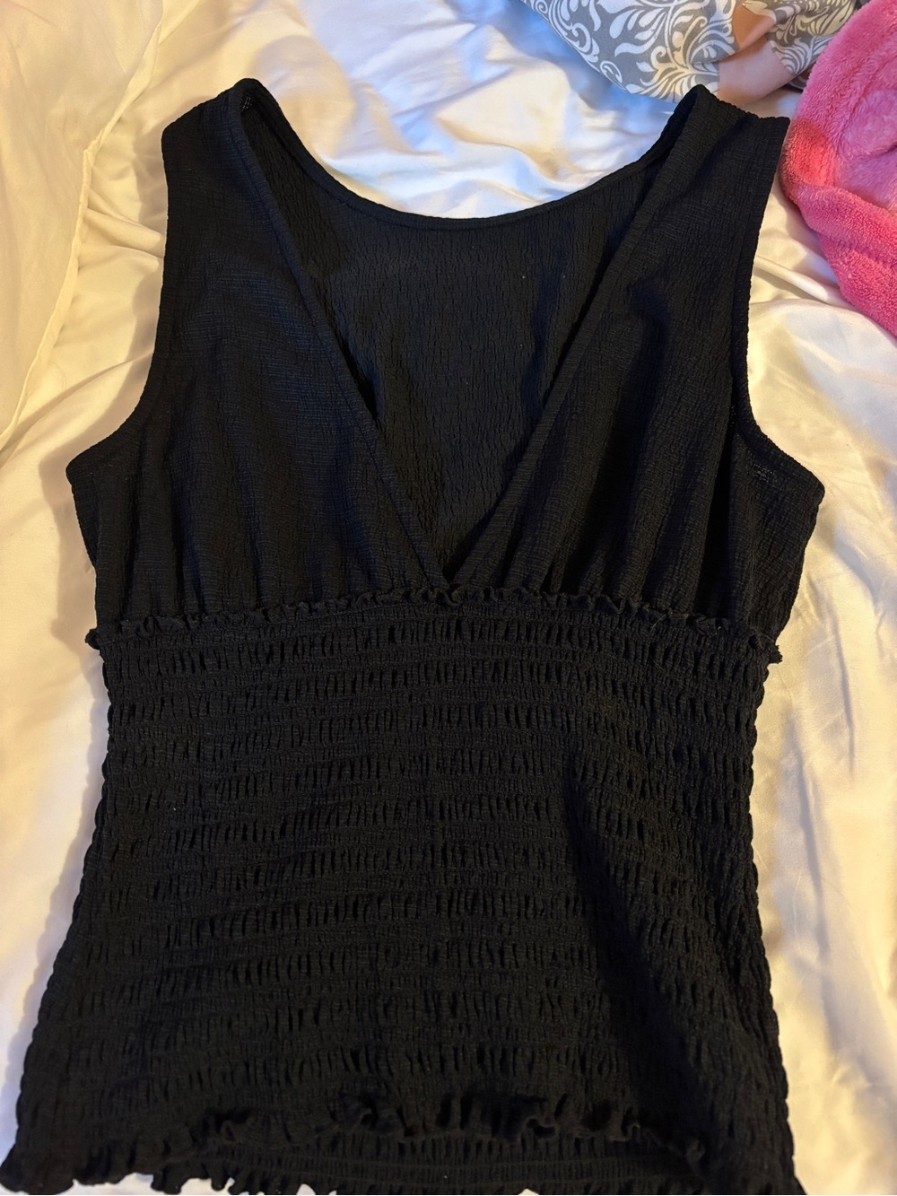 NWOT Urban Outfitters Kimchi Blue Smocked Black Halter Top - XS